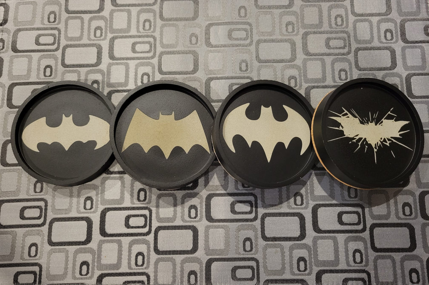 Dark Knight Collection: Handcrafted Batman Concrete Coasters