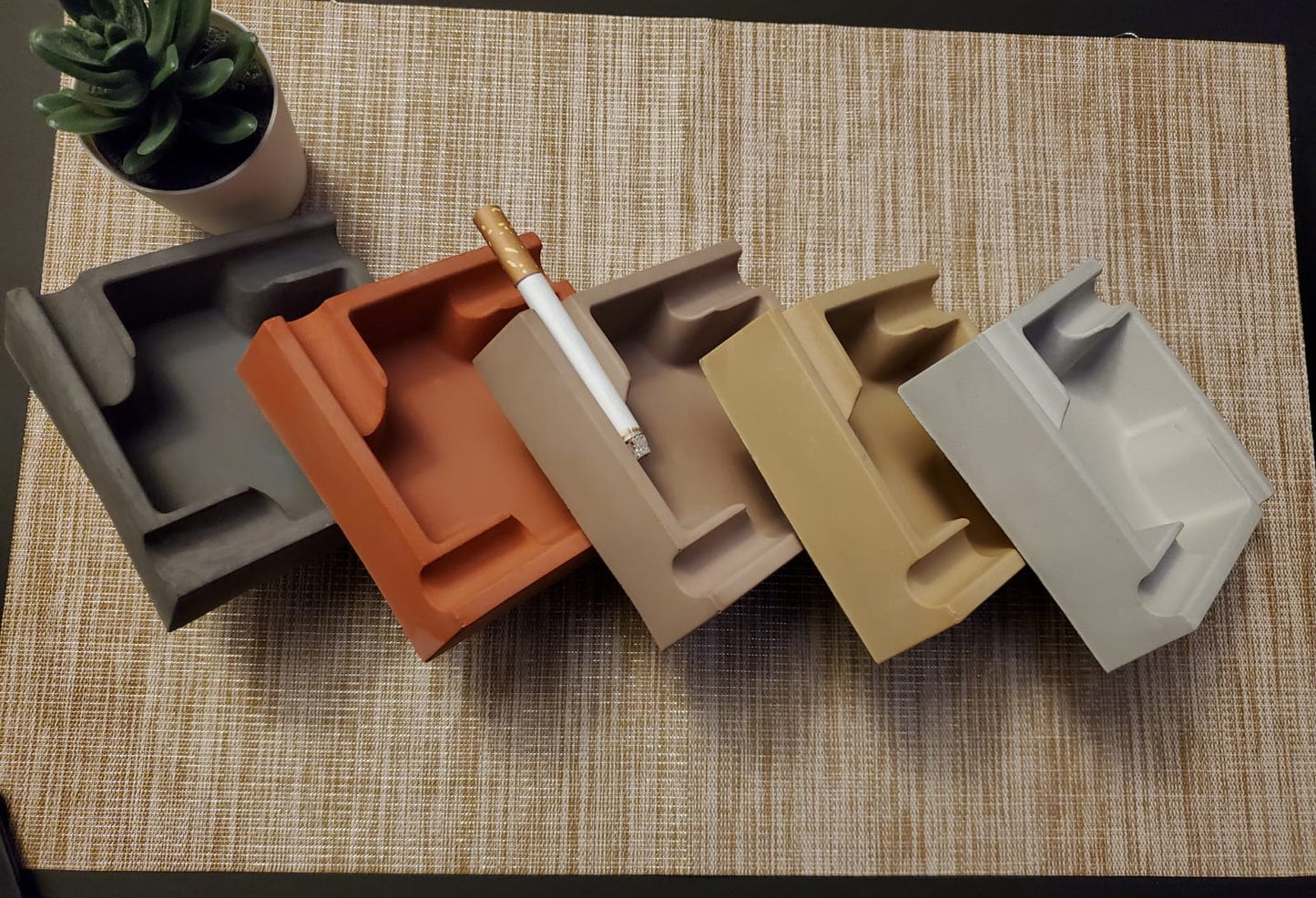 Sleek & Durable - Concrete Ashtrays