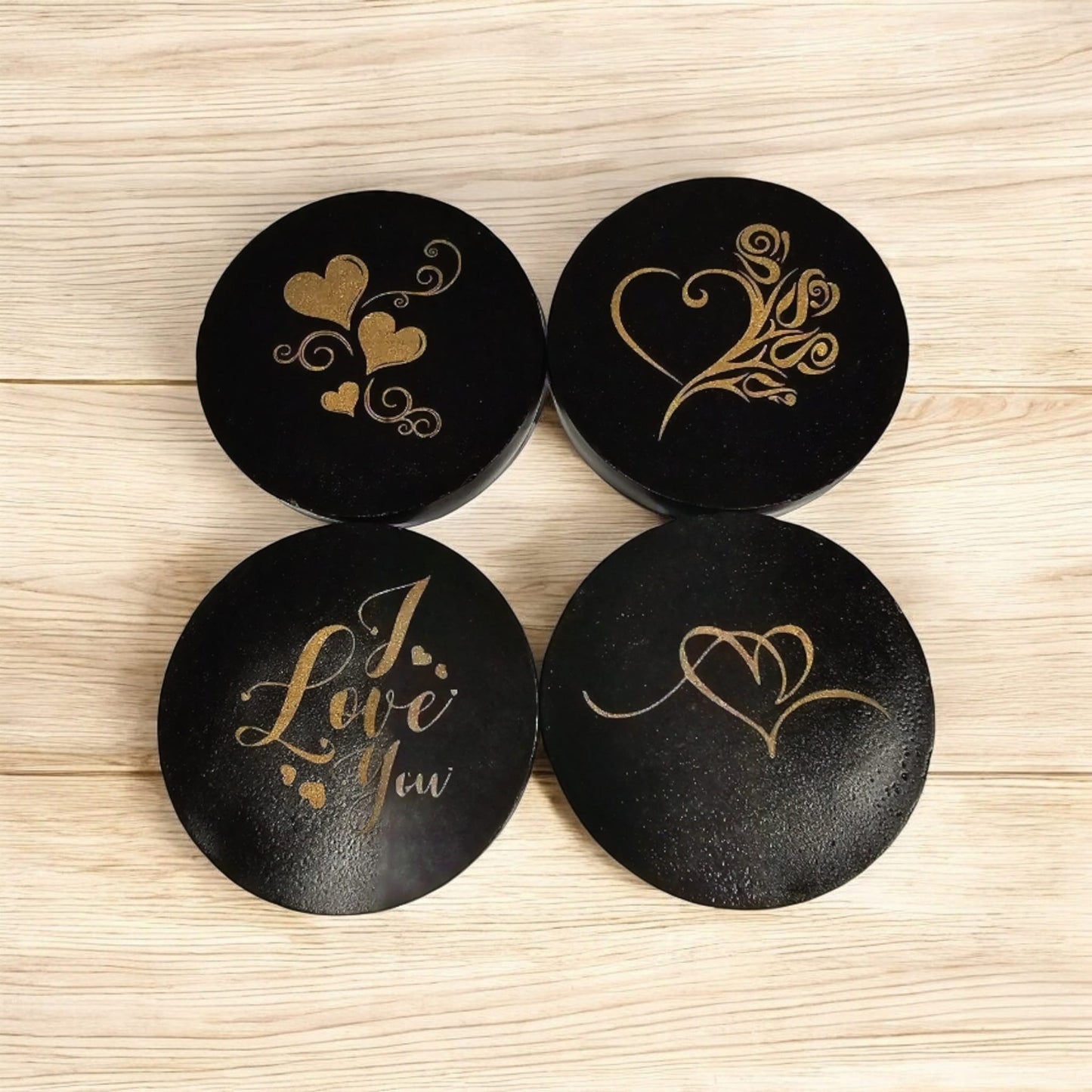 Love in Every Sip: Handcrafted Romantic Concrete Coasters