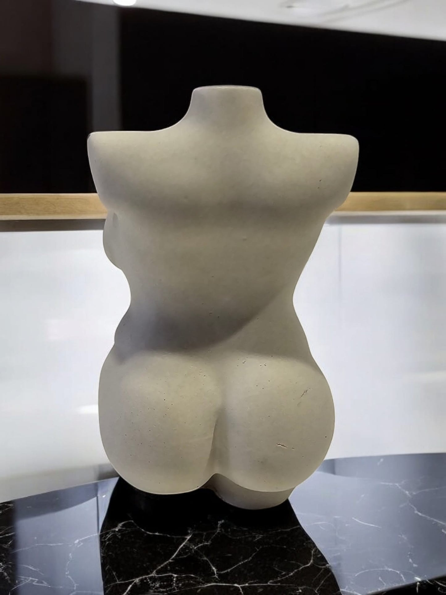 Elegant Concrete Female Form Sculpture