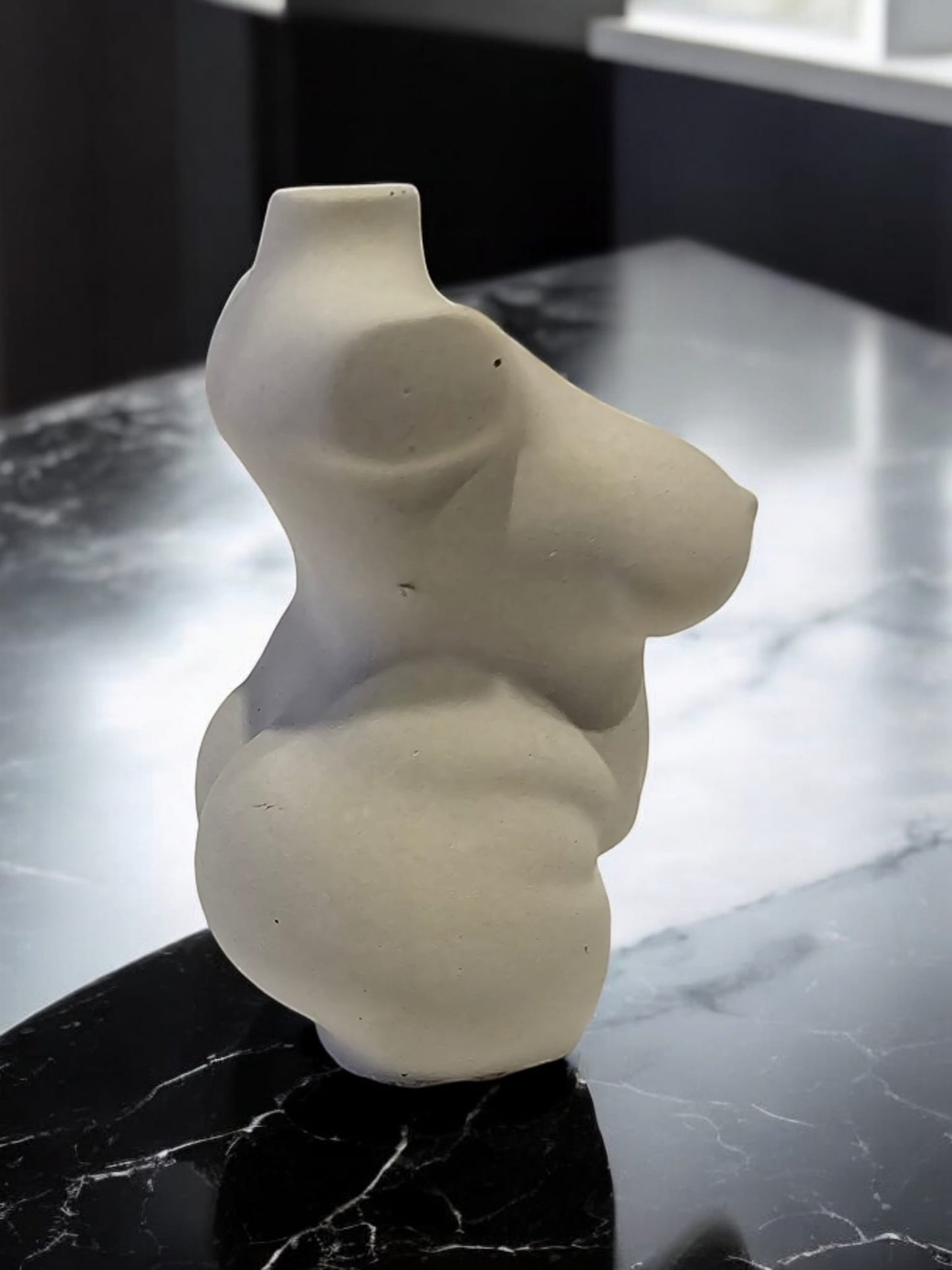 Elegant Concrete Female Form Sculpture