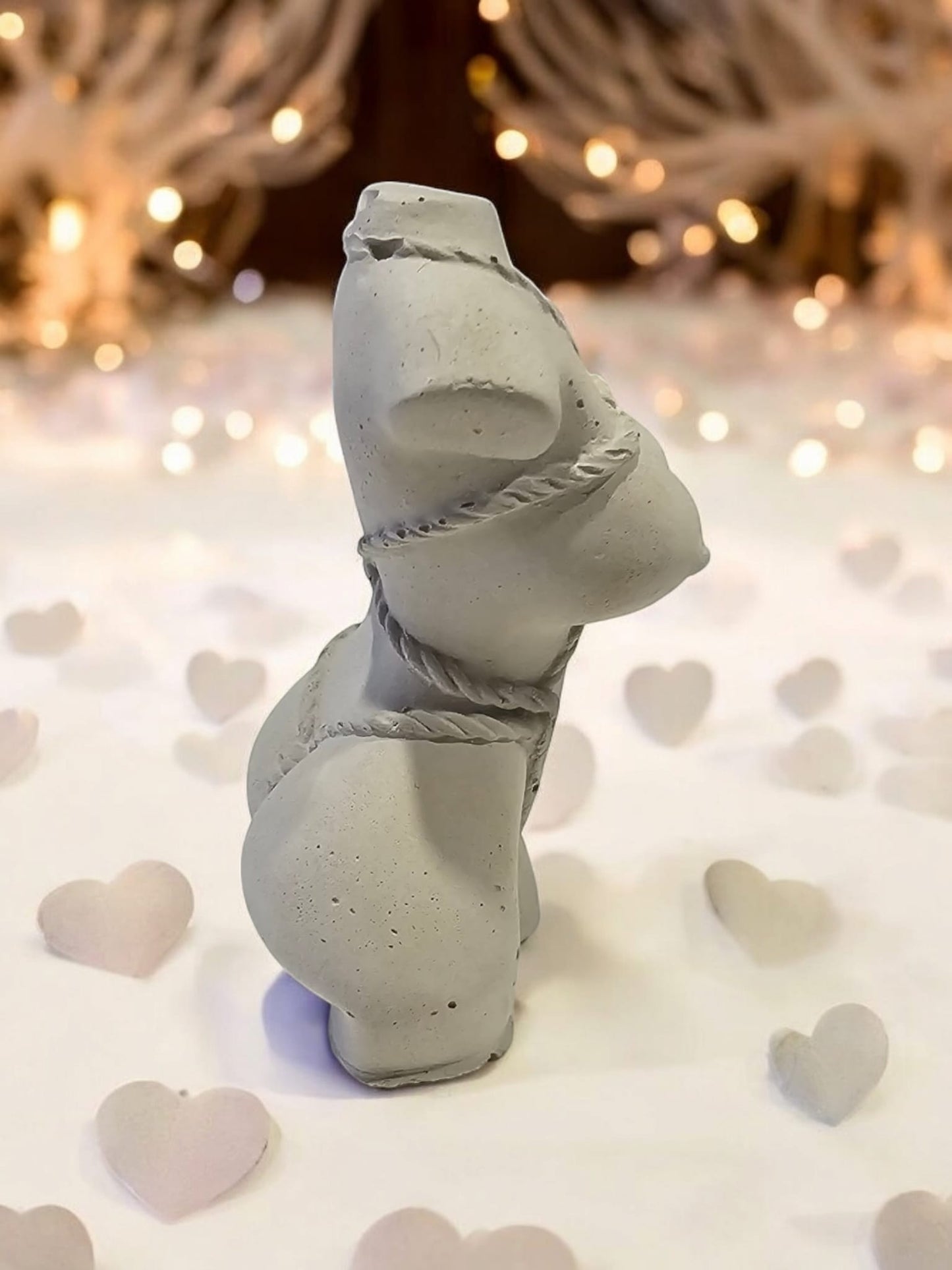 Handcrafted Concrete Shibari Torso Sculpture – Bold, Elegant, and Artistic
