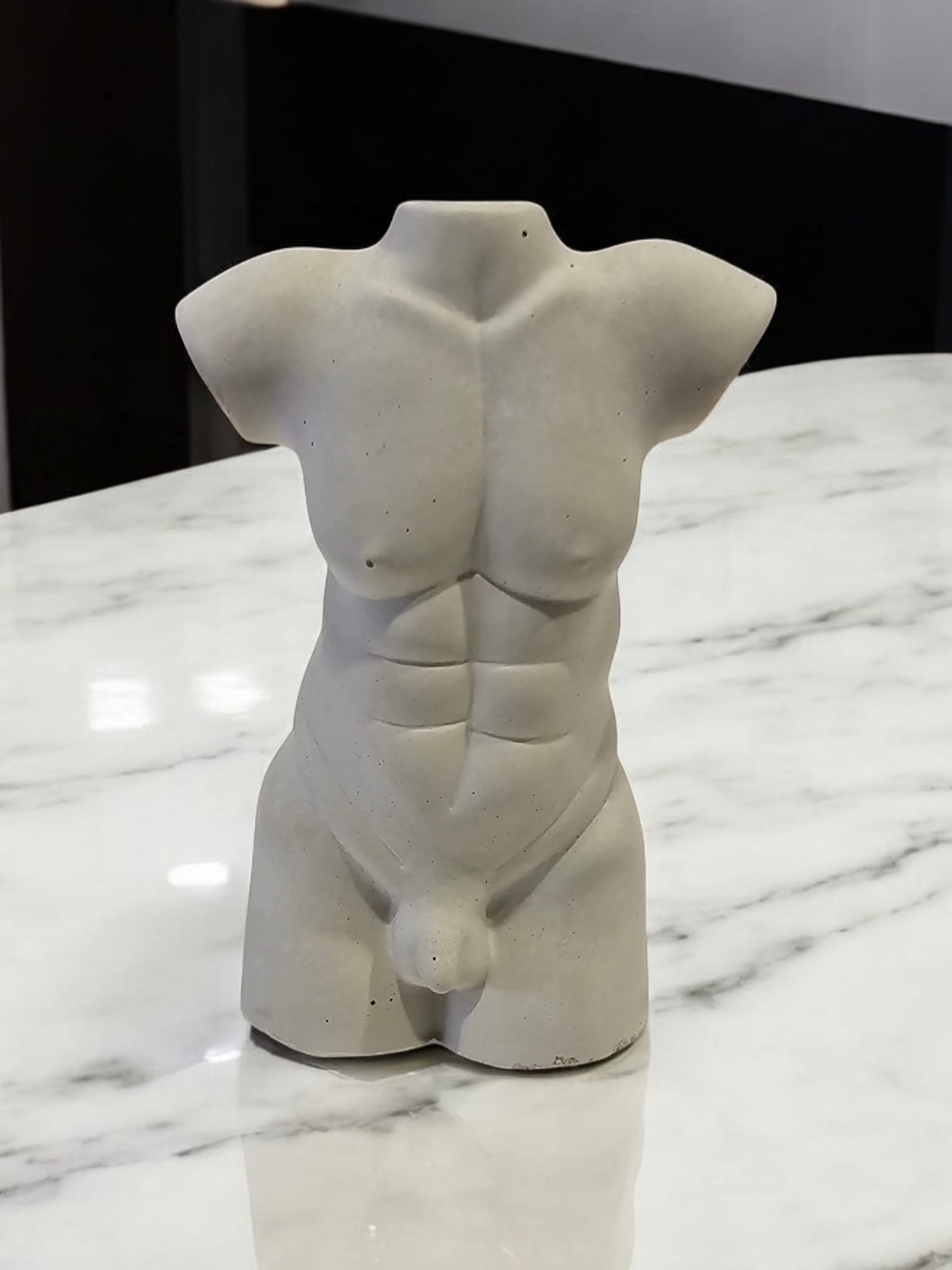Masculine Strength Concrete Sculpture