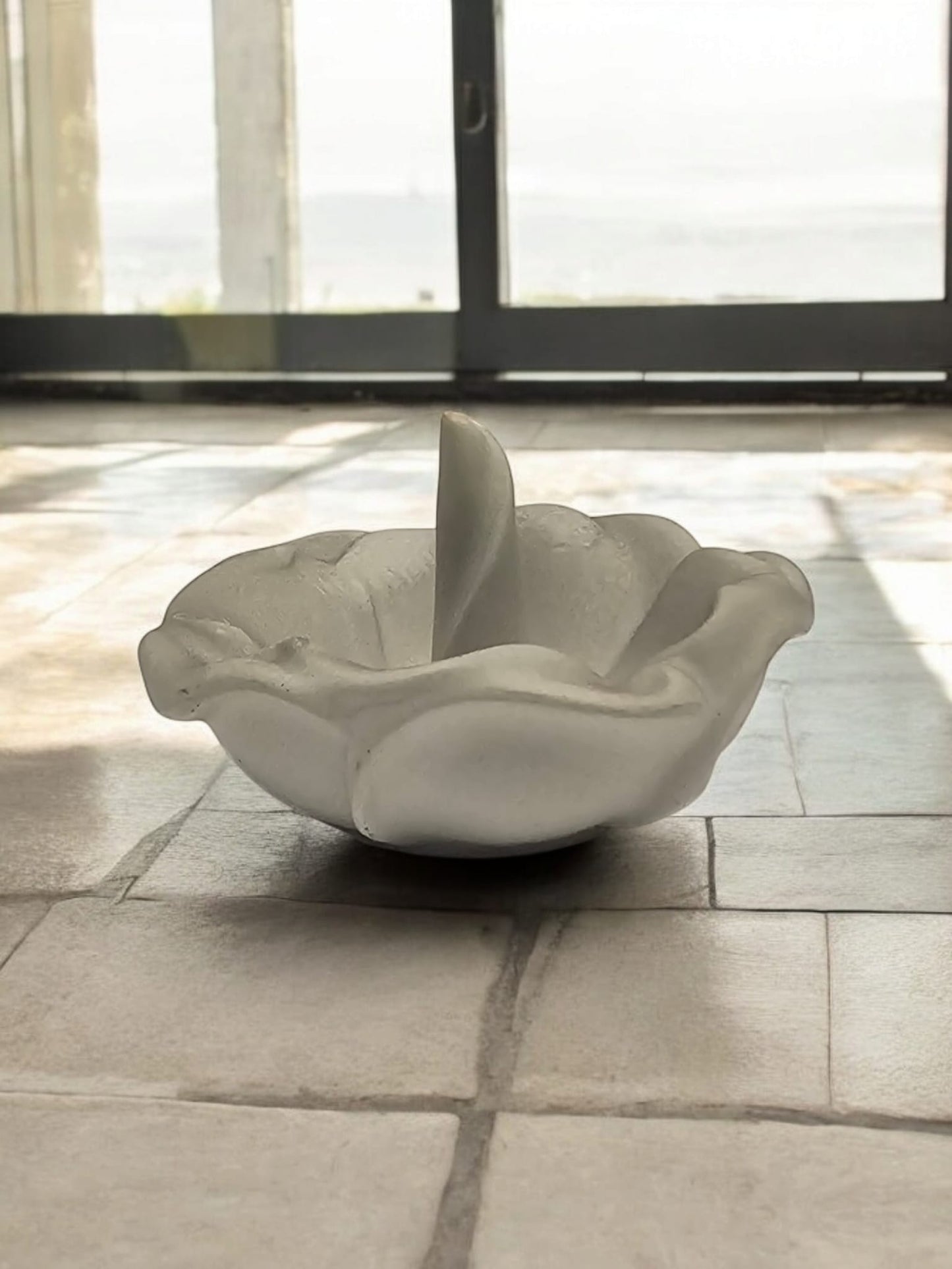 Handcrafted Concrete Floral Ring Holder
