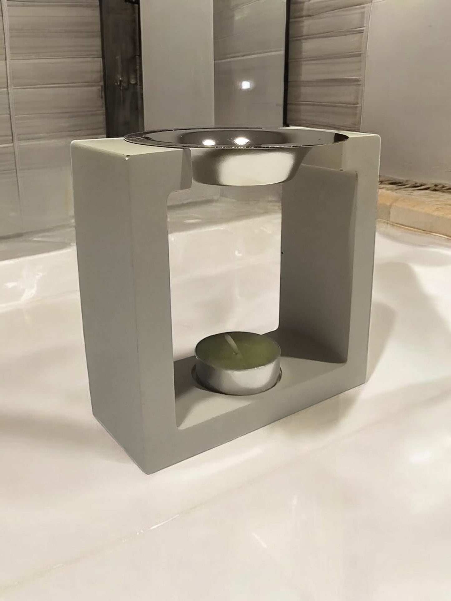 Concrete Square Oil Burner