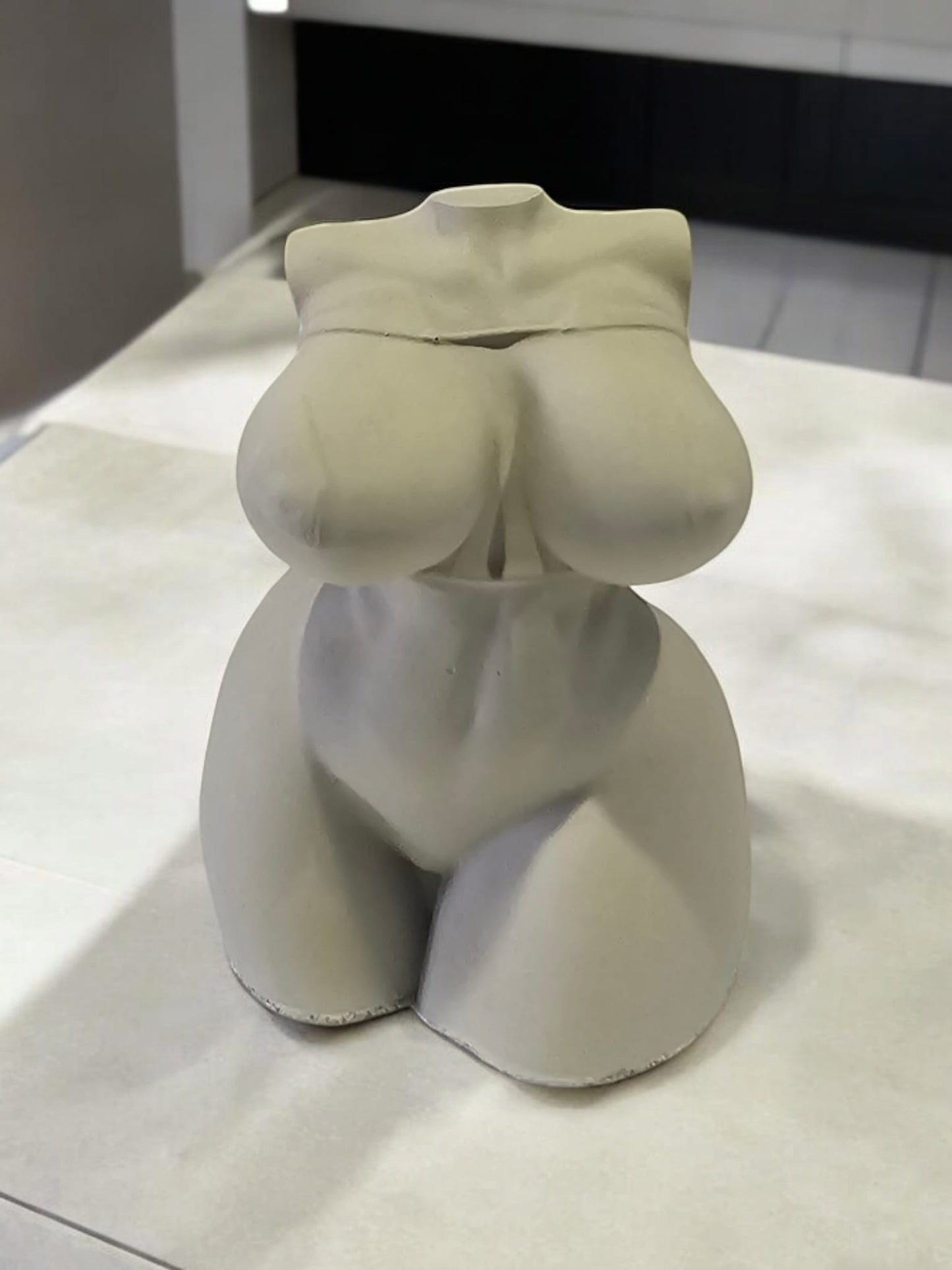 Curvaceous Concrete Goddess Sculpture