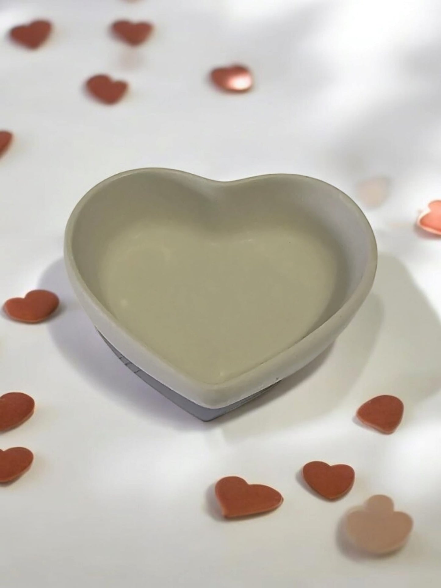 Handcrafted Heart-Shaped Concrete Jewelry Dish