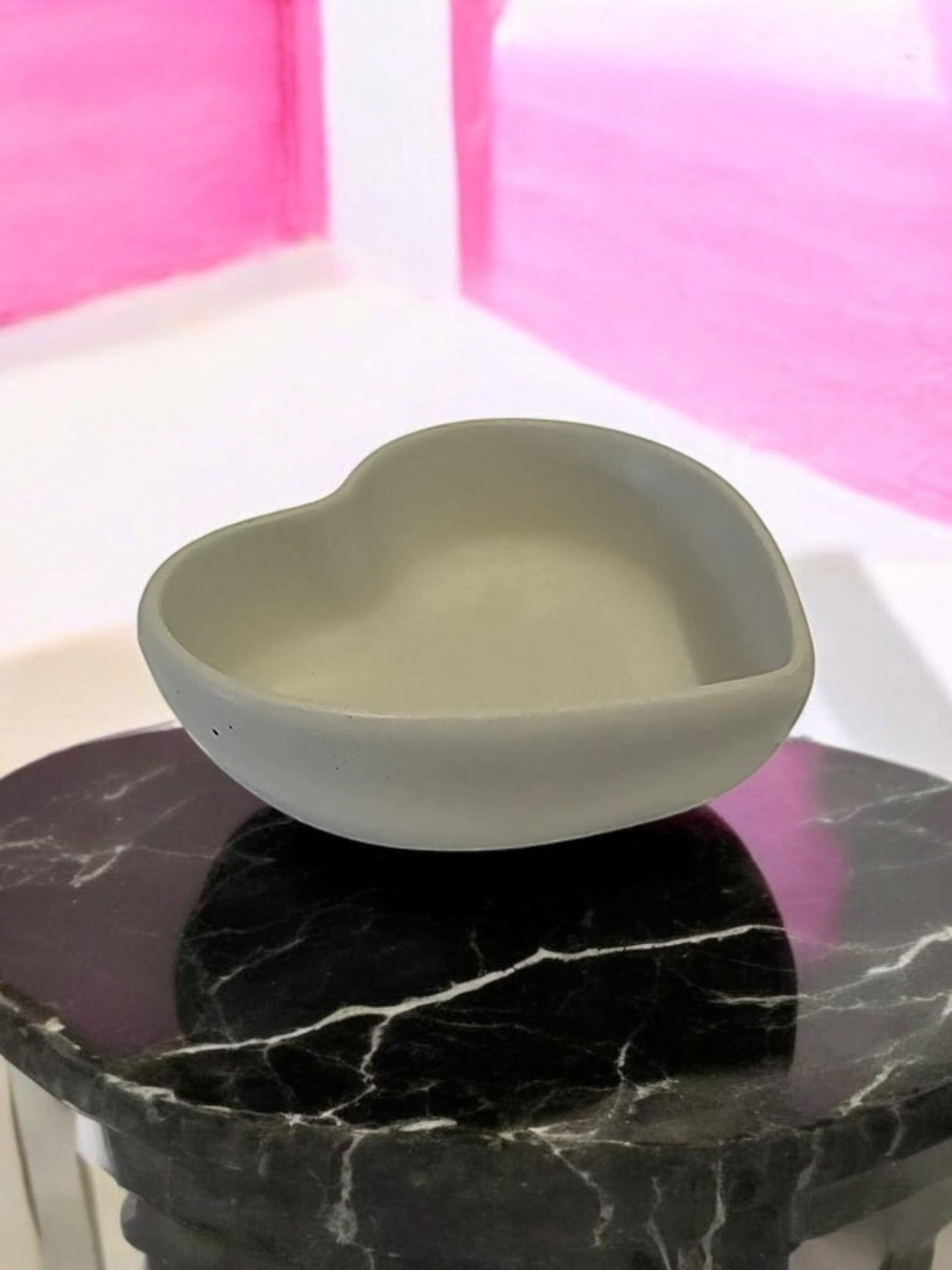 Handcrafted Heart-Shaped Concrete Jewelry Dish