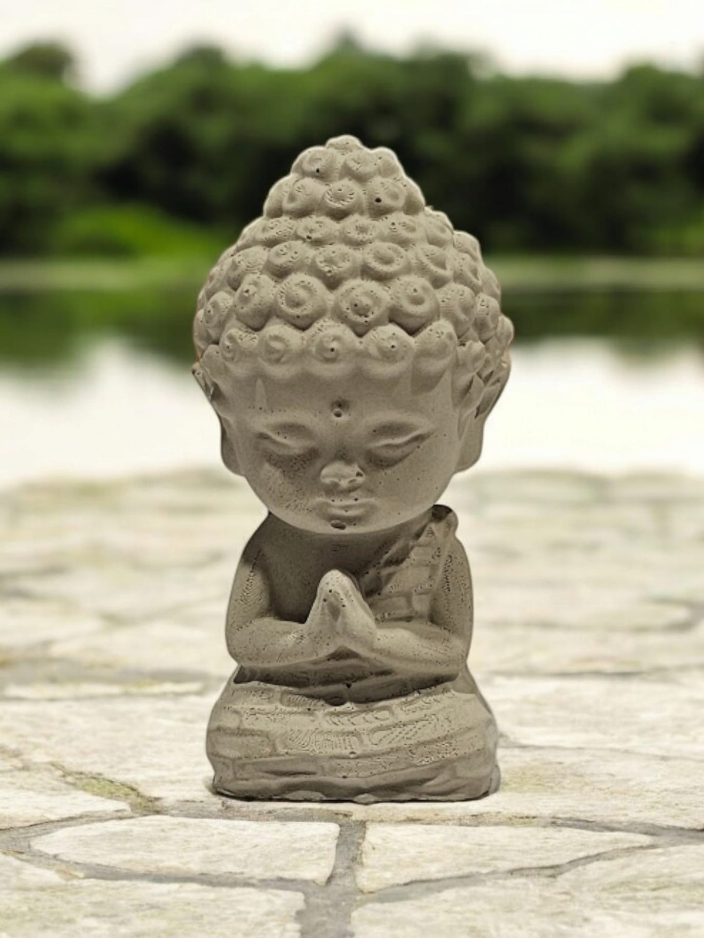 Handcrafted Concrete Buddha Statue – A Symbol of Peace & Mindfulness