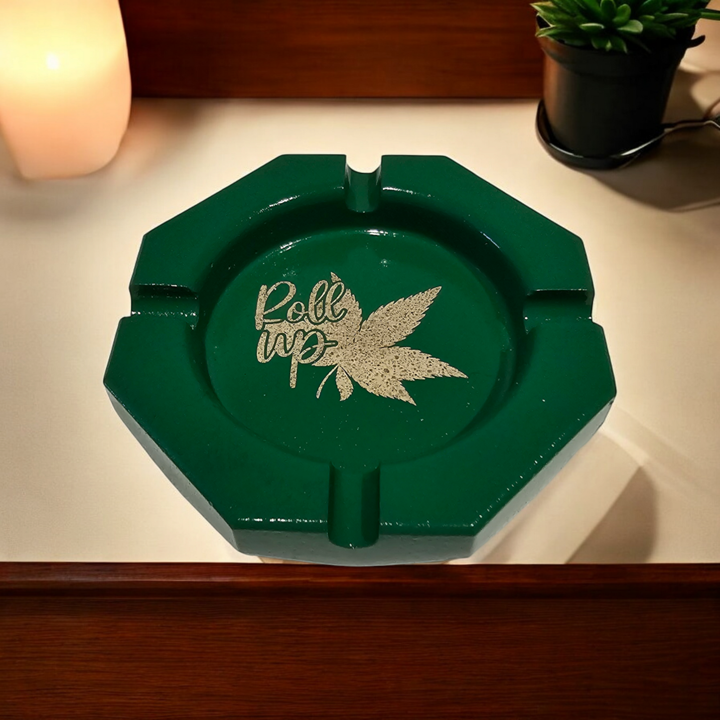 Roll Up in Style: Handcrafted Concrete Ashtray
