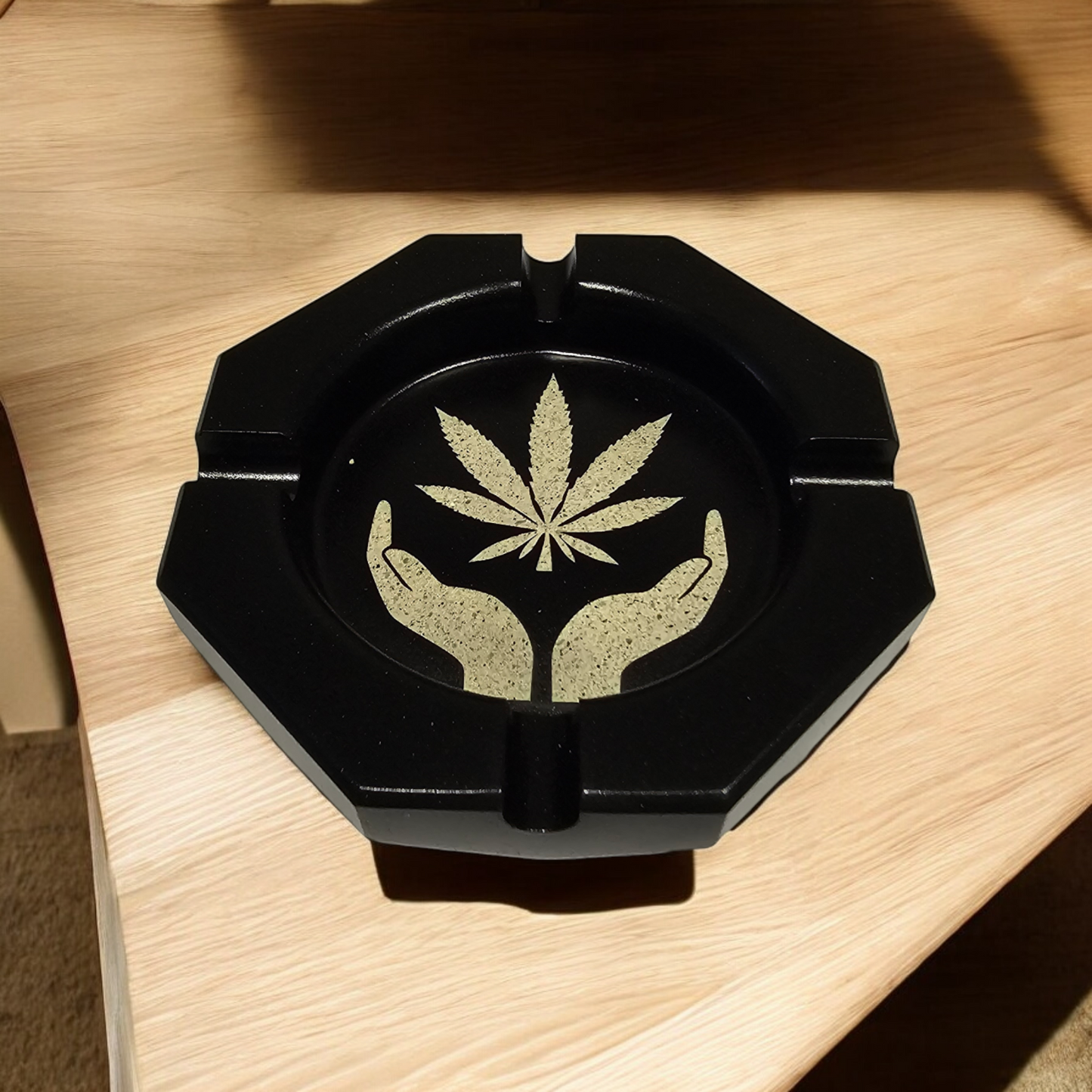 Sacred Herb: Handcrafted Concrete Ashtray