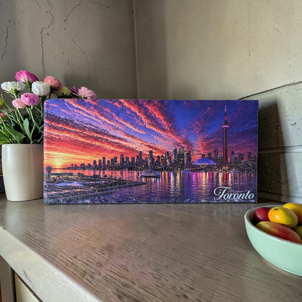 Toronto Skyline Slate UV Portrait