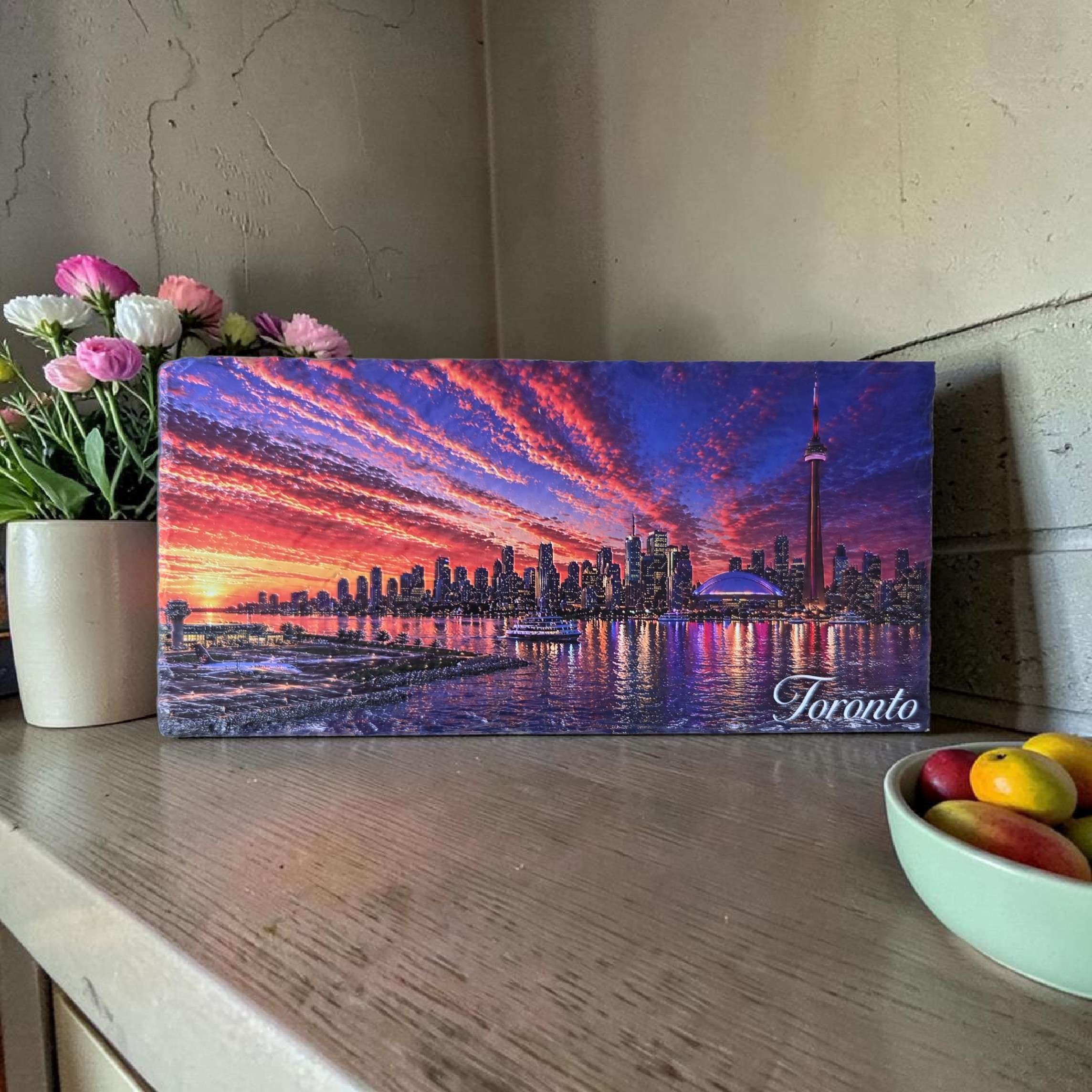Toronto Skyline Slate UV Portrait