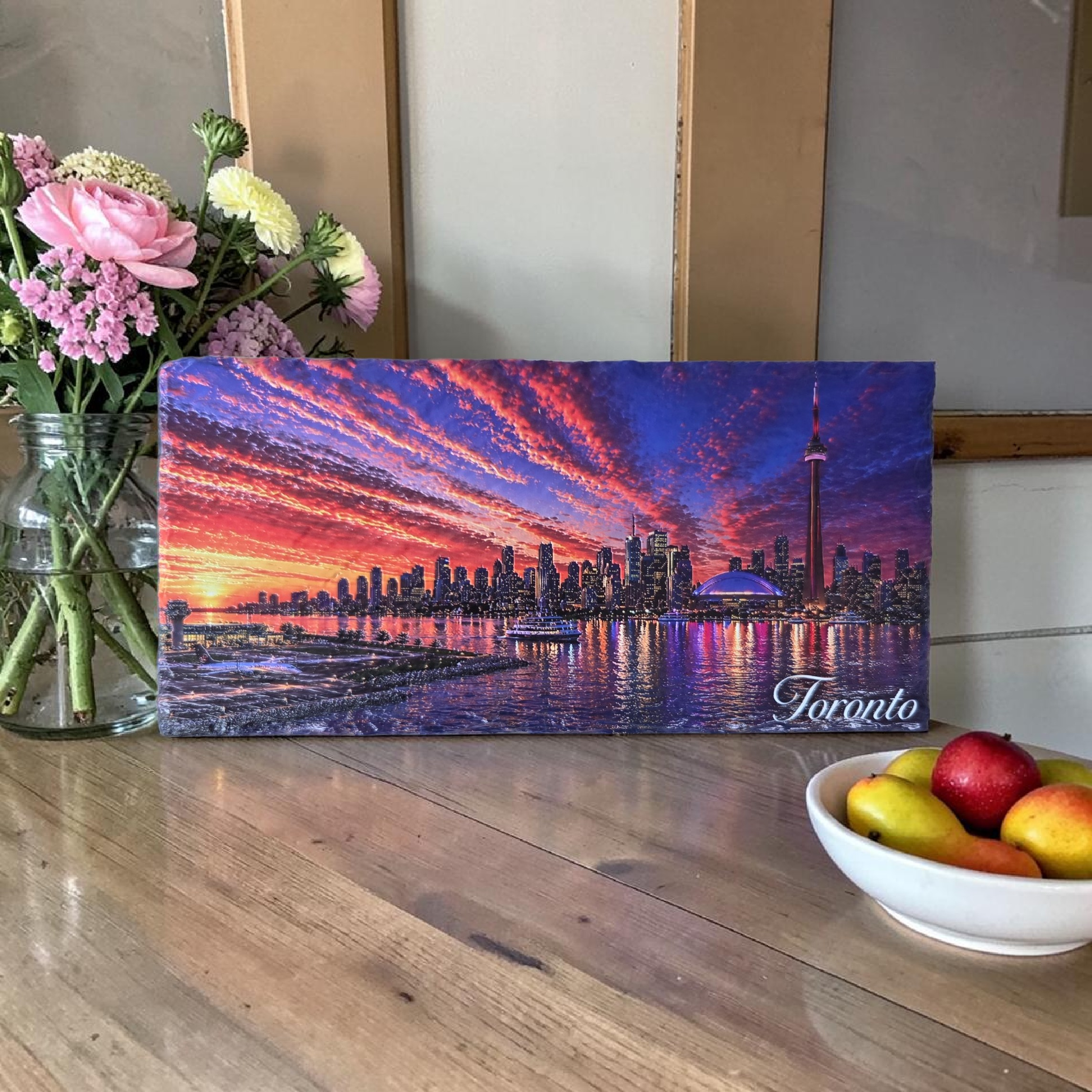 Toronto Skyline Slate UV Portrait