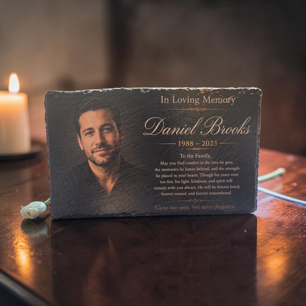 In Loving Memory Custom Slate Keepsake