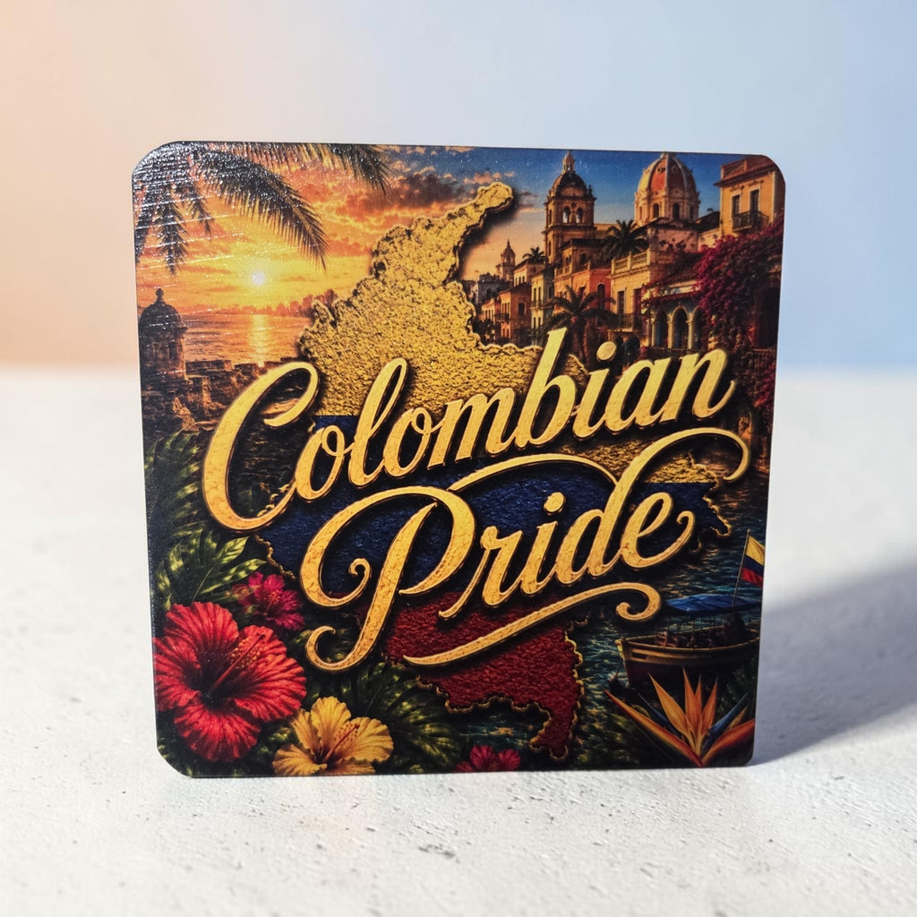 Colombian Pride Wood Coaster