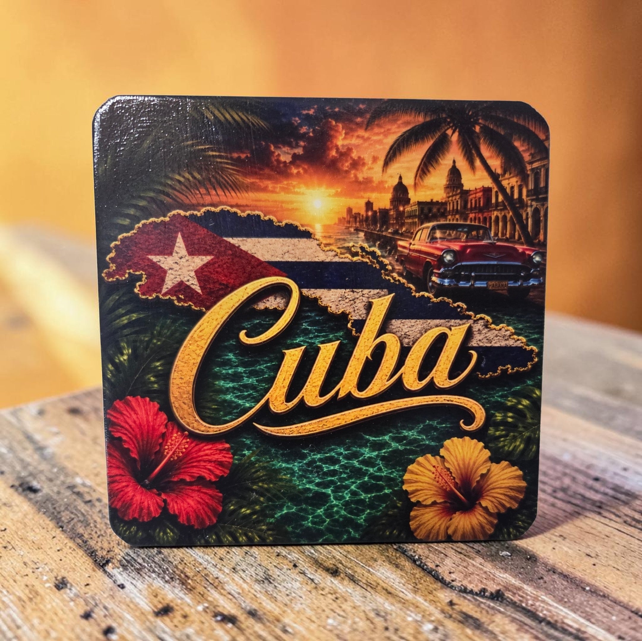 Cuban Soul Wood Coaster